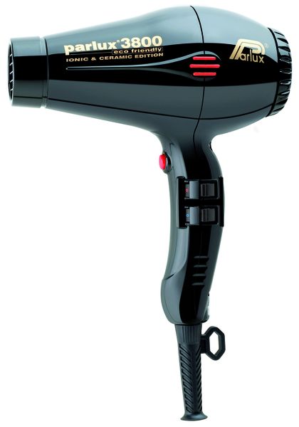 Parlux 3800 Eco Ceramic &amp; Ionic 2100W Hair Dryer - Black