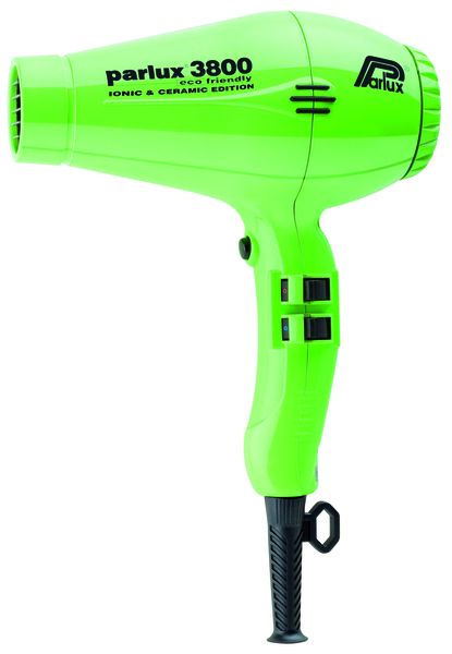 Parlux 3800 Eco Ceramic &amp; Ionic 2100W Hair Dryer - Lime Green