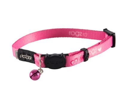 Rogz - KiddyCat 8mm Breakaway Collar - Pink Hearts