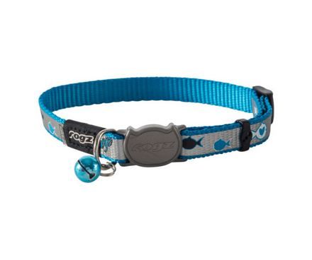 Rogz - oCat 8mm Collar - Blue Fish
