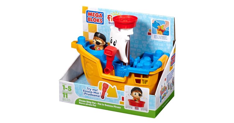 Mega Bloks First Builders Pirate Ship Pat
