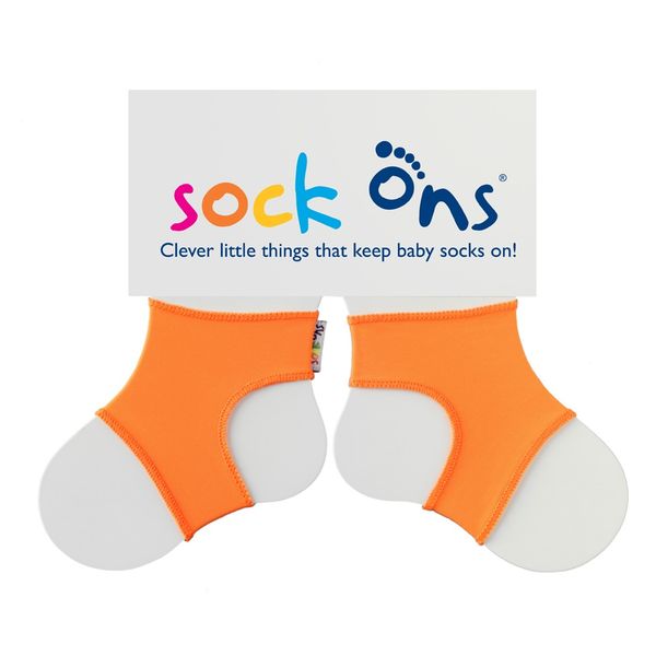 Sock Ons - Bright Orange Baby Socks - (Size: 6 - 12 months)