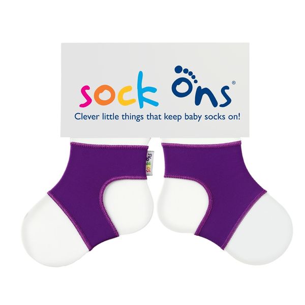 Sock Ons - Bright Purple Baby Socks - (Size: 6 - 12 months)