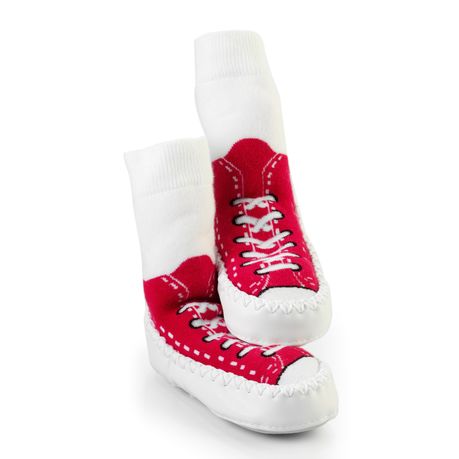 red sneaker socks