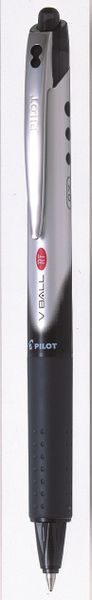 Pilot V Ball Retractable Medium Liquid Ink Pen - Black (Pack of 12)