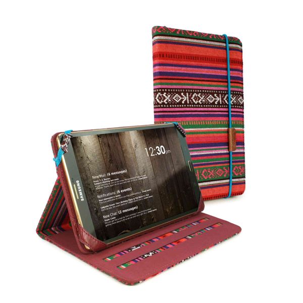 Tuff-Luv Slim Stand Navajo Cover for Samsung Galaxy Tab 4 - 8 Inch