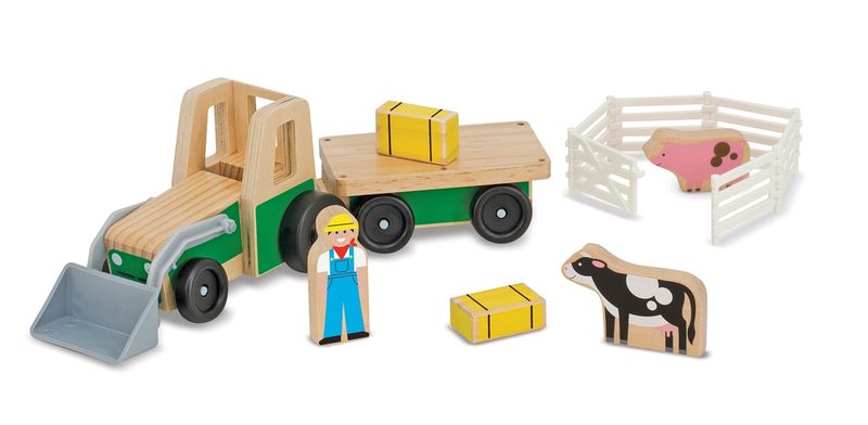 Melissa &amp; Doug Wooden Farm Tractor