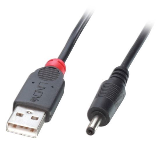 Lindy 1.5m USB to 3.5 -1.35mm DC Adapter