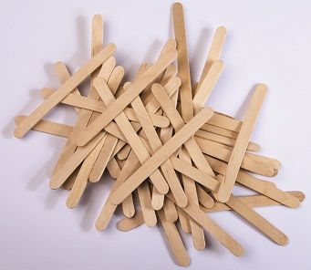 Dala Wooden Sucker Sticks - Thin Natural Colour (50 Pieces) Image
