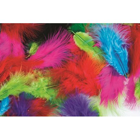 Dala Craft Feathers 15cm Assorted Colours Bag Of 20