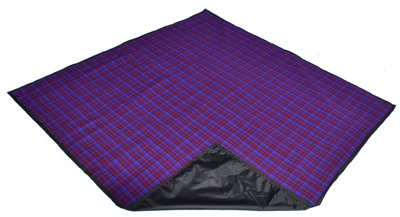 Dial-a-Picnic - Blanket With Carry Bag - Maroon &amp; Blue