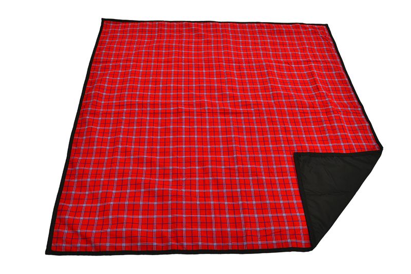 Dial-a-Picnic - Blanket With Carry Bag - Red, Blue And White