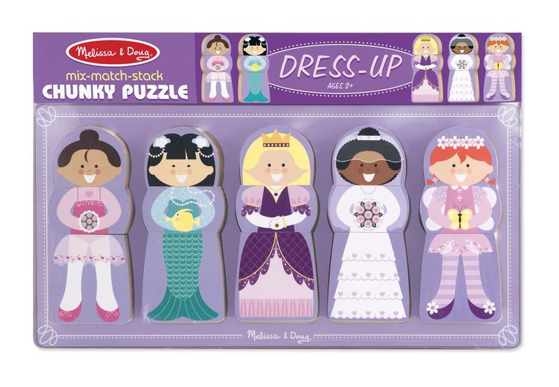 Melissa &amp; Doug Mix - Match - Stack Chunky Dress - Up Puzzle