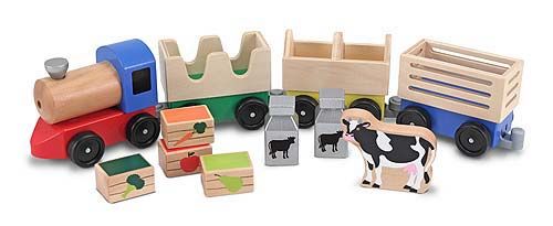 Melissa &amp; Doug Wooden Farm Train