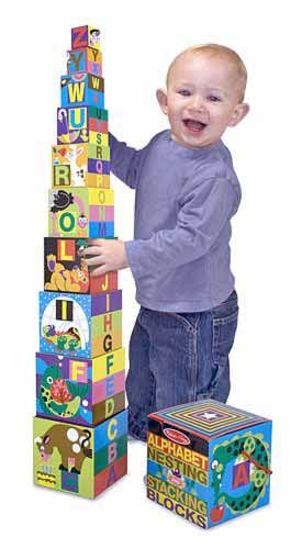 Melissa &amp; Doug Alphabet Nesting &amp; Stacking Blocks (Cardboard)