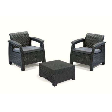 Keter Corfu Balcony Set Charcoal Buy Online In South Africa Takealot Com
