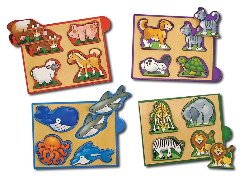 Melissa &amp; Doug Animal Mini-Puzzle Pack - 4 Piece
