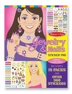Melissa &amp; Doug Jewelery and Nails Glitter Sticker Pad