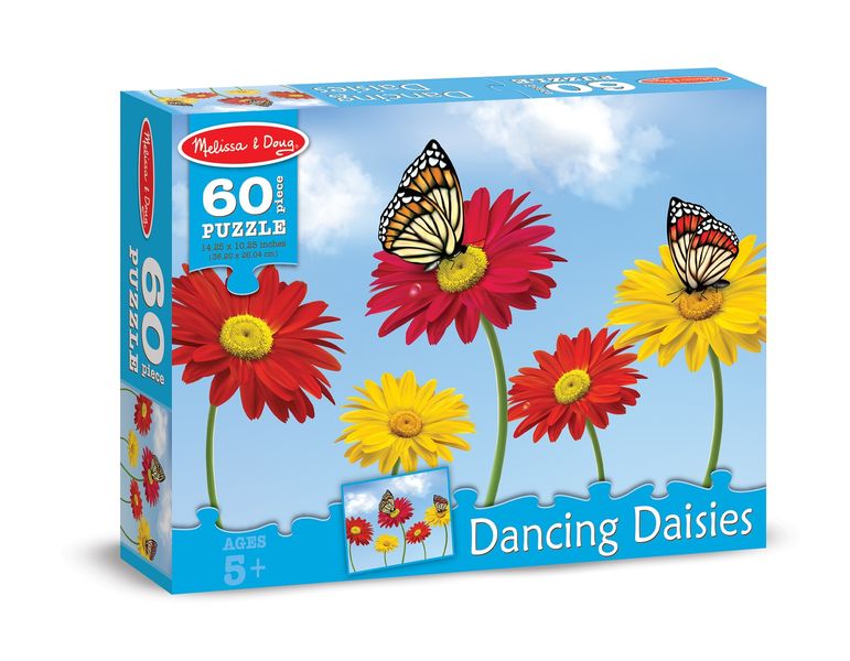 Melissa &amp; Doug Dancing Daisies Jigsaw Puzzle Cardboard - 60 Piece