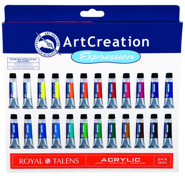 ArtCreation Expression Acrylic Colour 24 x 12ml Set