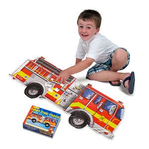 Melissa &amp; Doug Giant Fire Truck Floor Puzzle - 24 Piece
