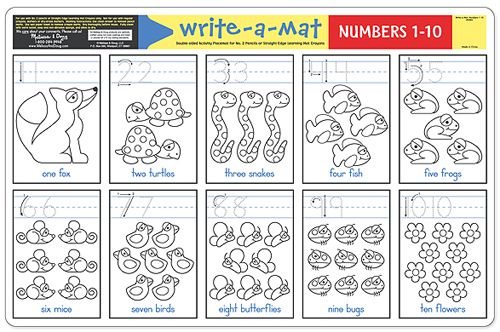 Melissa &amp; Doug Numbers 1 - 10 Write-A-Mat - Bundle of 6