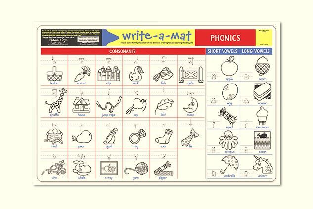 Melissa &amp; Doug Phonics Write-A-Mat - Bundle of 6