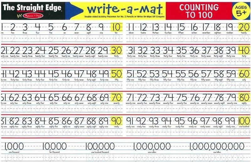 Melissa &amp; Doug Counting to 100 - Write-A-Mat - Bundle of 6