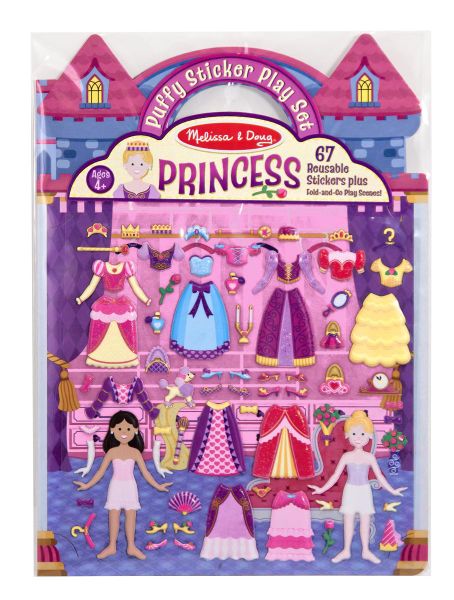 Melissa &amp; Doug Puffy Sticker Play Set - Princess (67 Reusable Stickers)