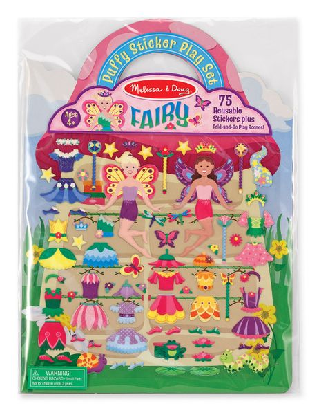 Melissa &amp; Doug Puffy Sticker Play Set - Fairy (75 Reusable Stickers)