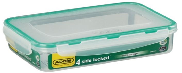 Addis - Rectangle 4 Sided Clip Lock Saver - 800ml