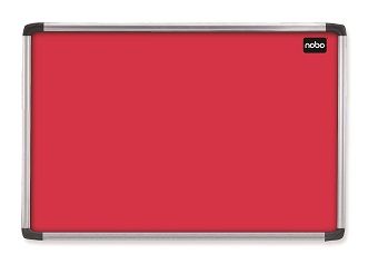 Nobo Notice Board - Aluminium Frame (900mm X 900mm) - Red