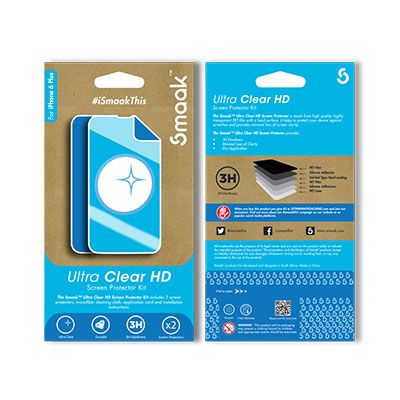 Smaak Plus Ultra Clear HD Screen Protector for Apple iPhone 6 Plus- Pack of 2