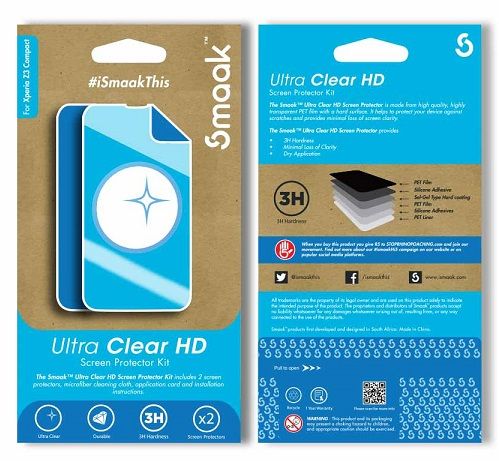 Smaak Ultra Clear HD Screen Protector for Sony Xperia Z3 Compact - Pack of 2