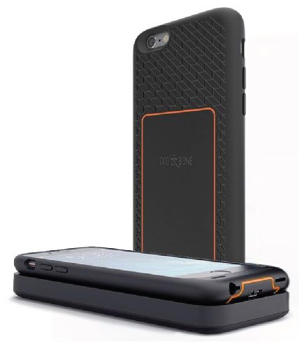 Dog &amp; Bone Backbone iPhone 6 Wireless Charging Case plus Pad - Trend Orange