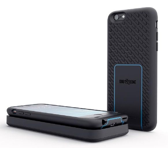 Dog &amp; Bone Backbone iPhone 6 Wireless Charging Case plus Pad - Trend Blue