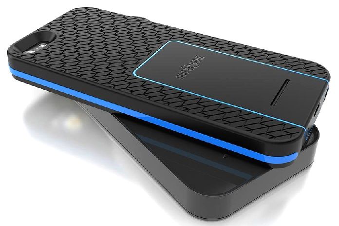 Dog &amp; Bone Backbone iPhone 5/5s Wireless Charging Case plus Pad - Trend Blue