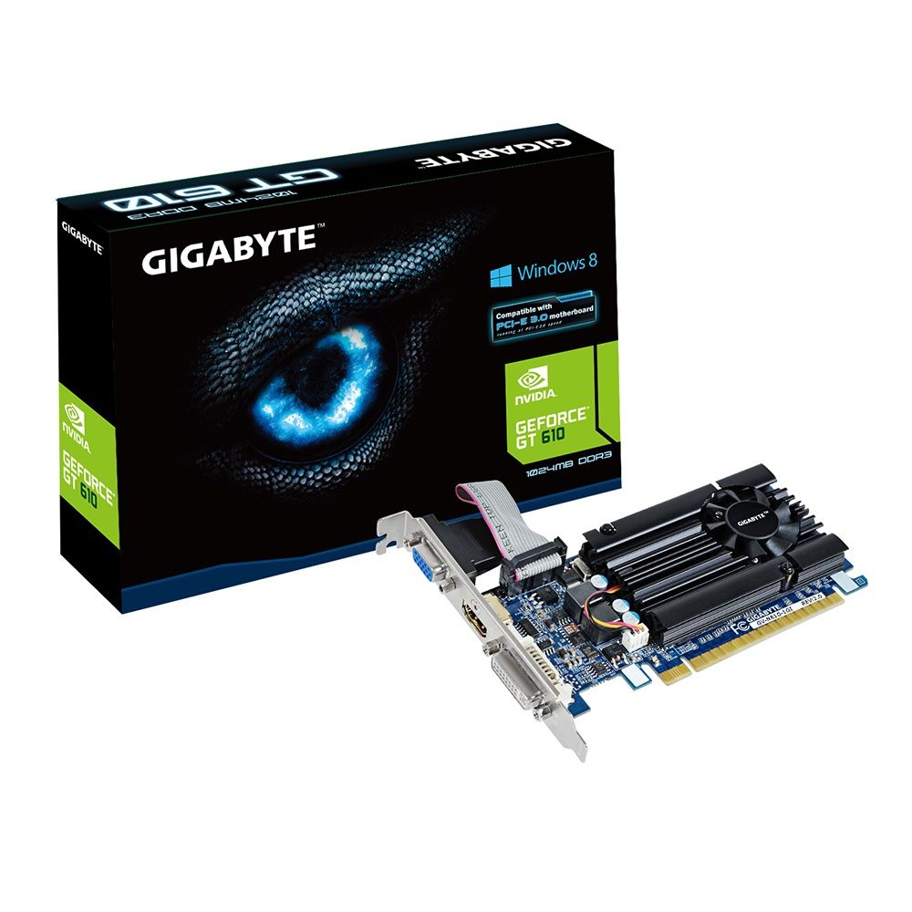 Gigabyte Nvidia Geforce GT 610 Graphics Card - 1GB DDR3 | Buy Online in ...