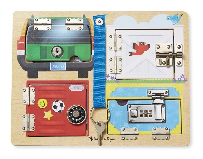 Melissa &amp; Doug Locks Wooden Board