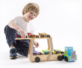 melissa and doug jumbo race car carrier