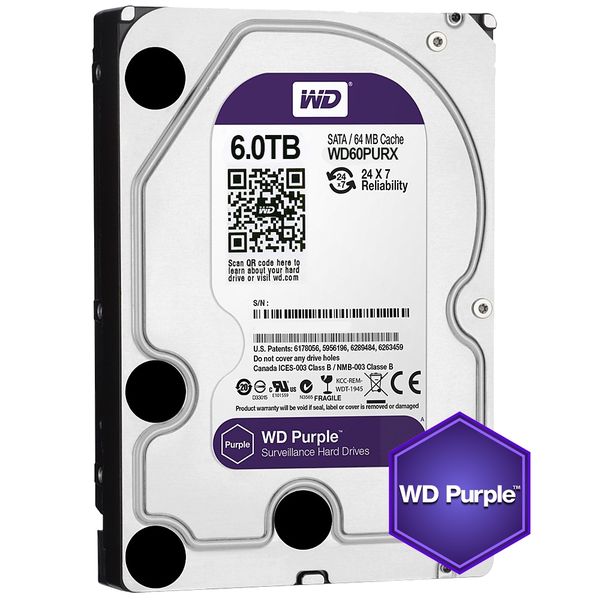 WD Purple 6TB 3.5" SATA 6Gb/s Internal Hard Drive