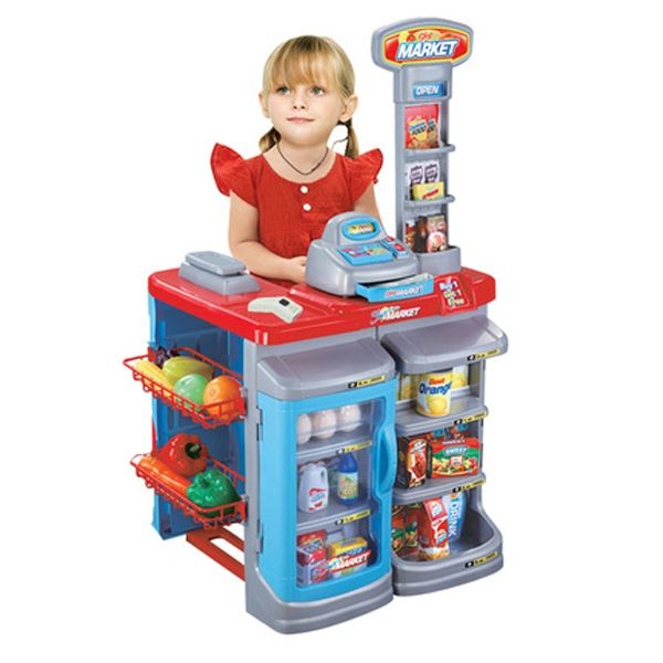 Supermarket Playset (Blue &amp; Red)
