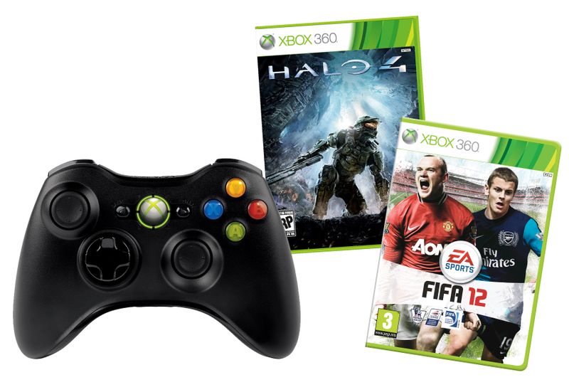 Xbox Wireless Controller + 2 Games (Xbox360)