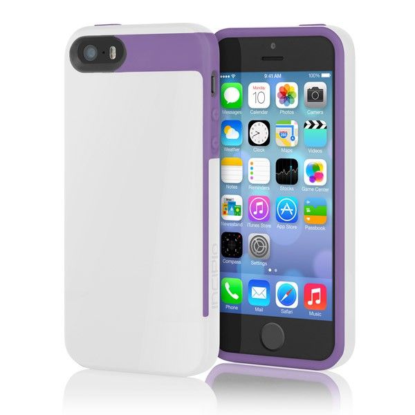 Incipio Faxion Slim Flexible Hard Shell Case For Iphone 5/5s - Optical White and Lilac Purple