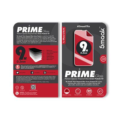 Smaak PRIME Tempered Glass Screen Protector Kit For iPhone 5/5C/5S
