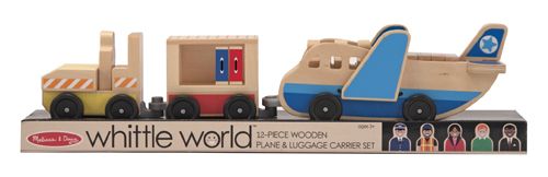 Melissa &amp; Doug Whittle World - Plane And Luggage Set