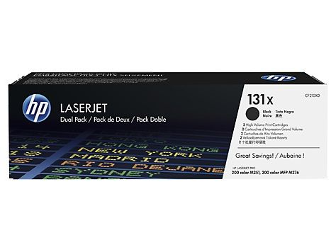 HP 131X 2-pack High Yield Black Original LaserJet Toner Cartridges