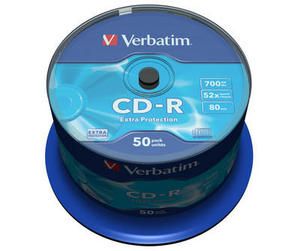Verbatim 43351 52X CD-R 700MB AZO Extra Protection - 50 Spindle Pack