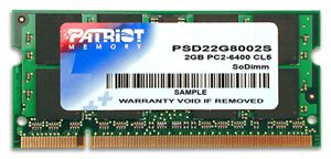 Patriot DDR2-800MHz Notebook Memory - 2GB
