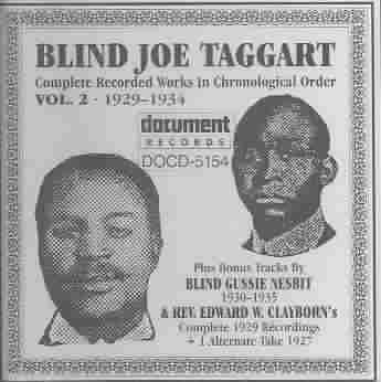 Blind Joe Taggart Vol.02 1929-34 - (Import CD)